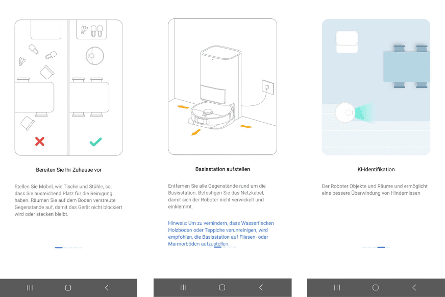 Некоторые советы по созданию карты представлены в приложении Dreame Home.